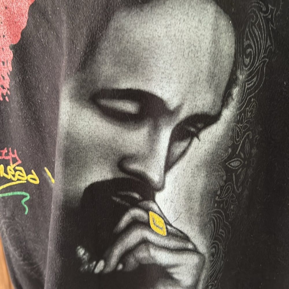 Bob Marley Vintage Sweatshirt Crew Top Natty Dread Reggae Music Rasta Large - Picture 3 of 8